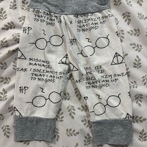 Gray and White Kids Sweatpants